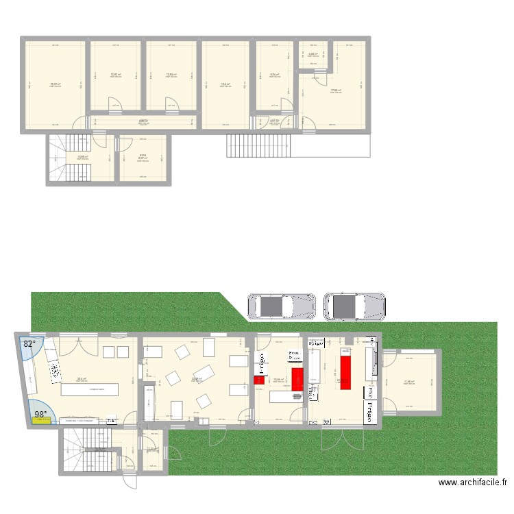 navailles angos 2. Plan de 18 pièces et 248 m2