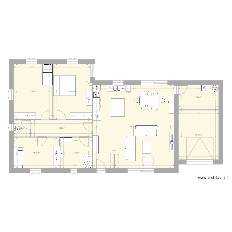 plan L. Plan de 0 pièce et 0 m2