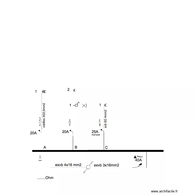 UNIFILAIRE Ressaix. Plan de 