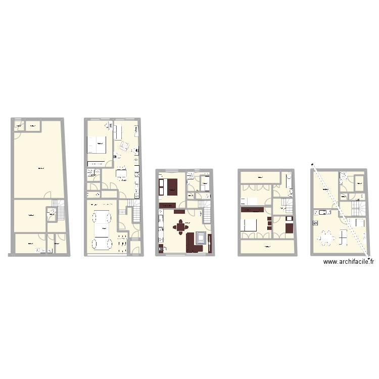 etage1. Plan de 22 pièces et 311 m2