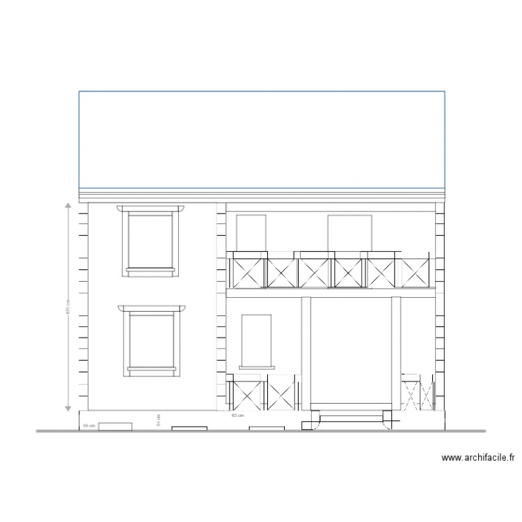 Façade Etat des lieux. Plan de 0 pièce et 0 m2