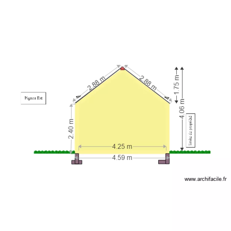 Pignon Est définitif. Plan de Pignon Est définitif. Plan de