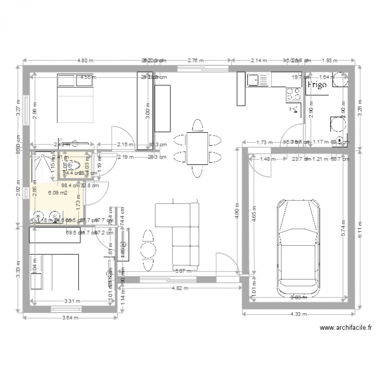 brouillon plan n2. Plan de 0 pièce et 0 m2