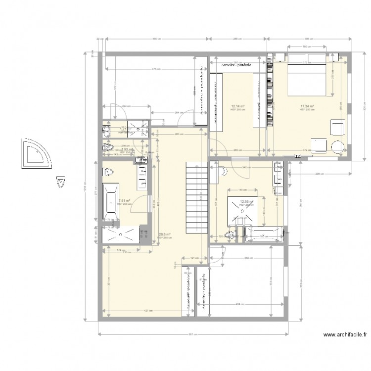 1 ER SDB2. Plan de 0 pièce et 0 m2