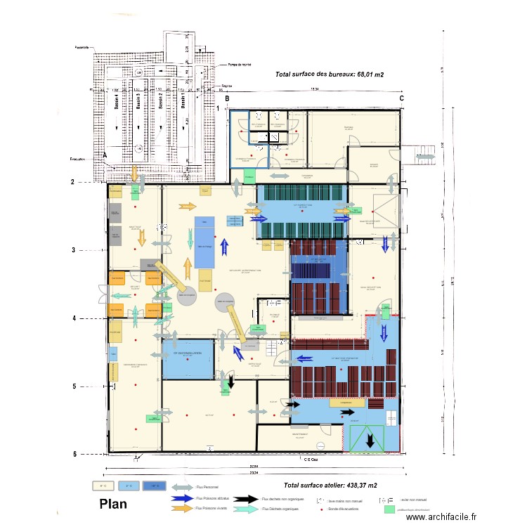 plan Vivofumet V4 . Plan de 28 pièces et 524 m2