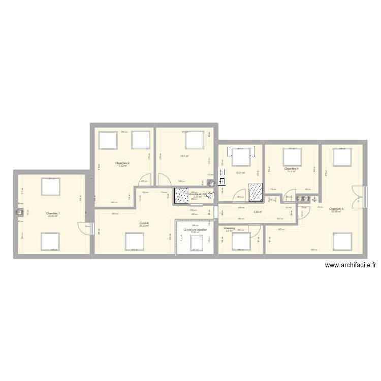 Etage. Plan de 0 pièce et 0 m2