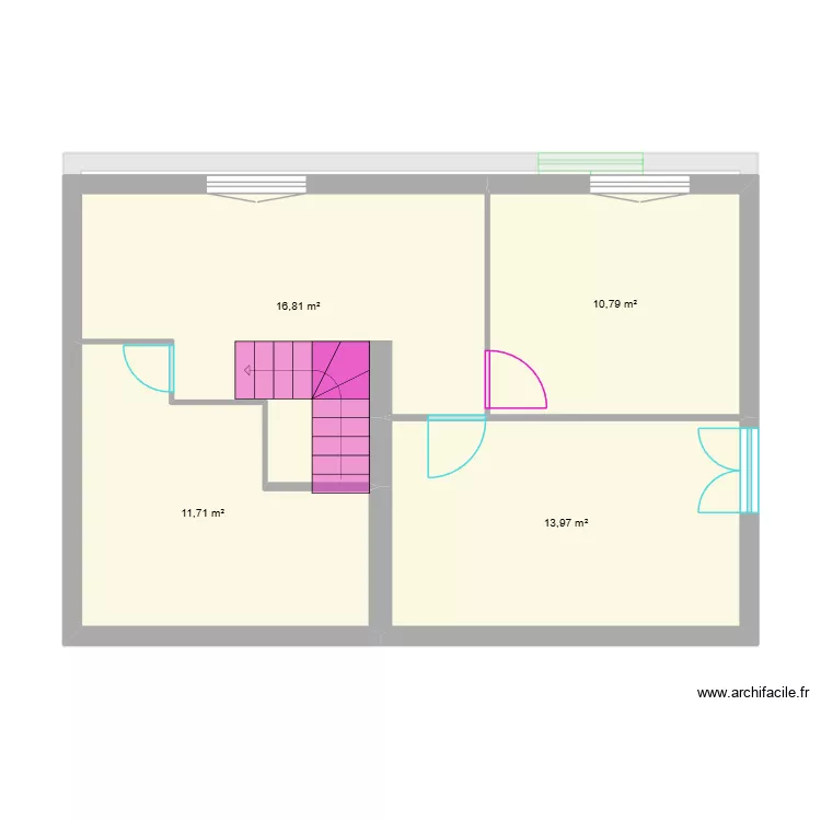 agrandissement. Plan de 6  et 179 m²