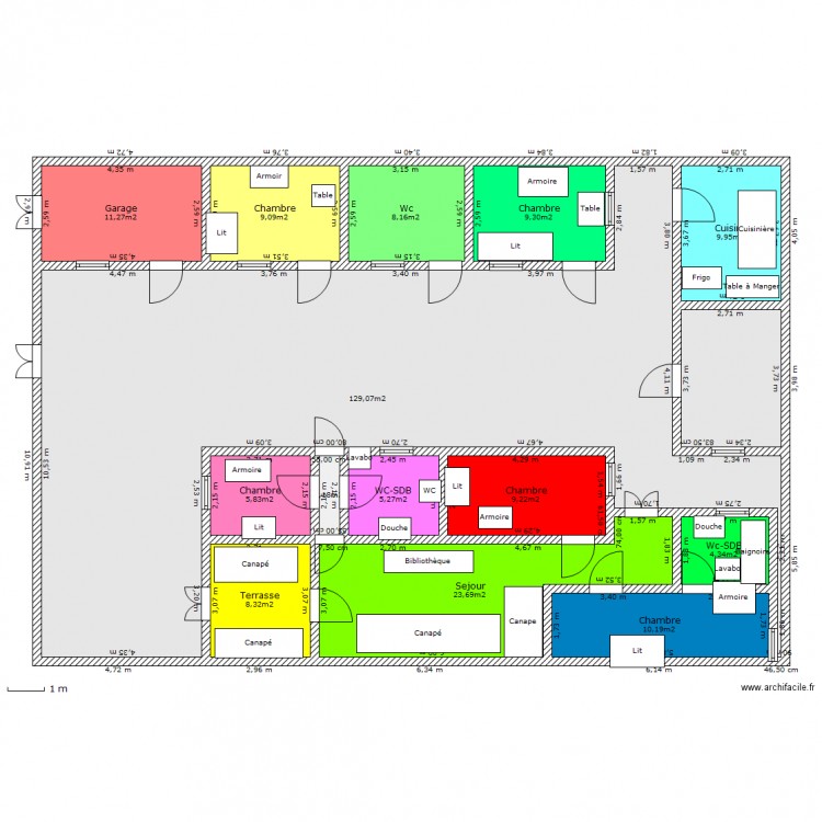 Faladié. Plan de 0 pièce et 0 m2