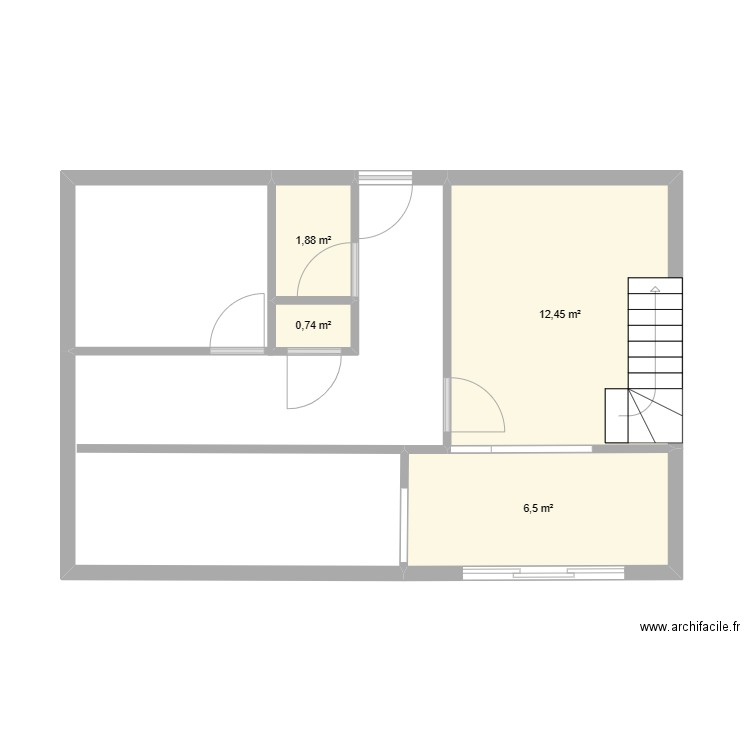 essai. Plan de 4 pièces et 22 m2