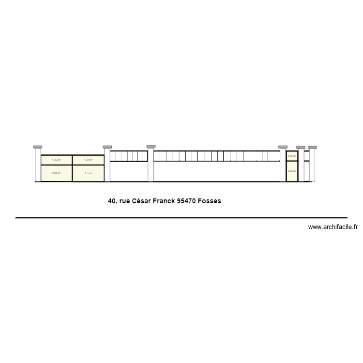 Cl&ocirc;ture existant. Plan de 
