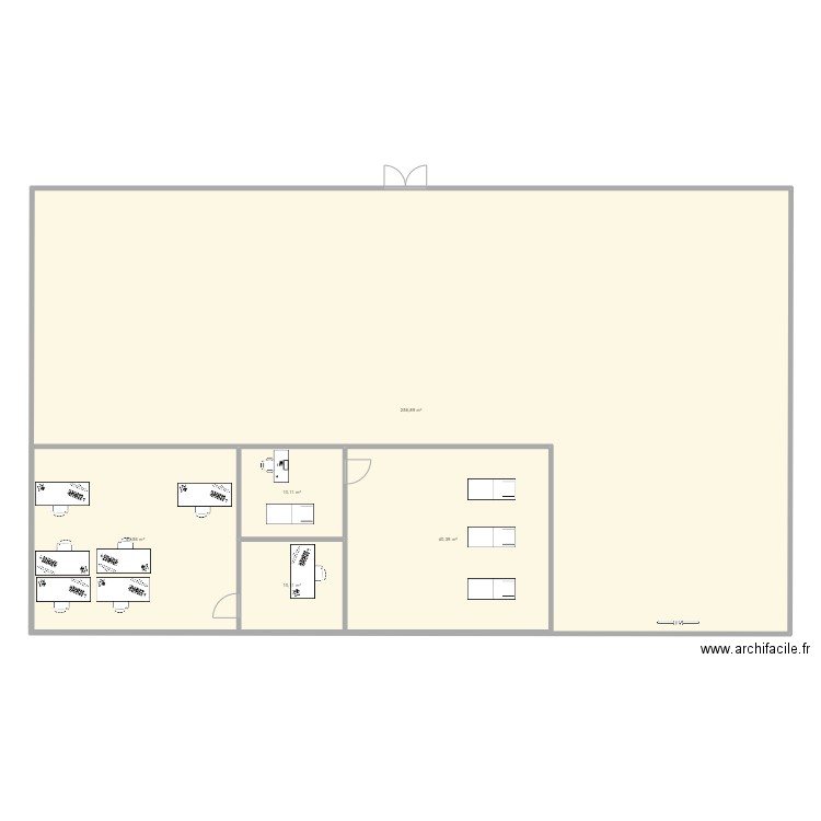 SALLE DE MUSCULATION. Plan de 5 pièces et 465 m2