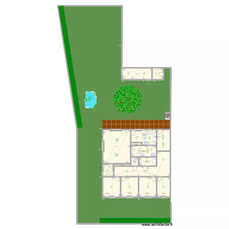 maison 56 electricte  jardin. Plan de 
