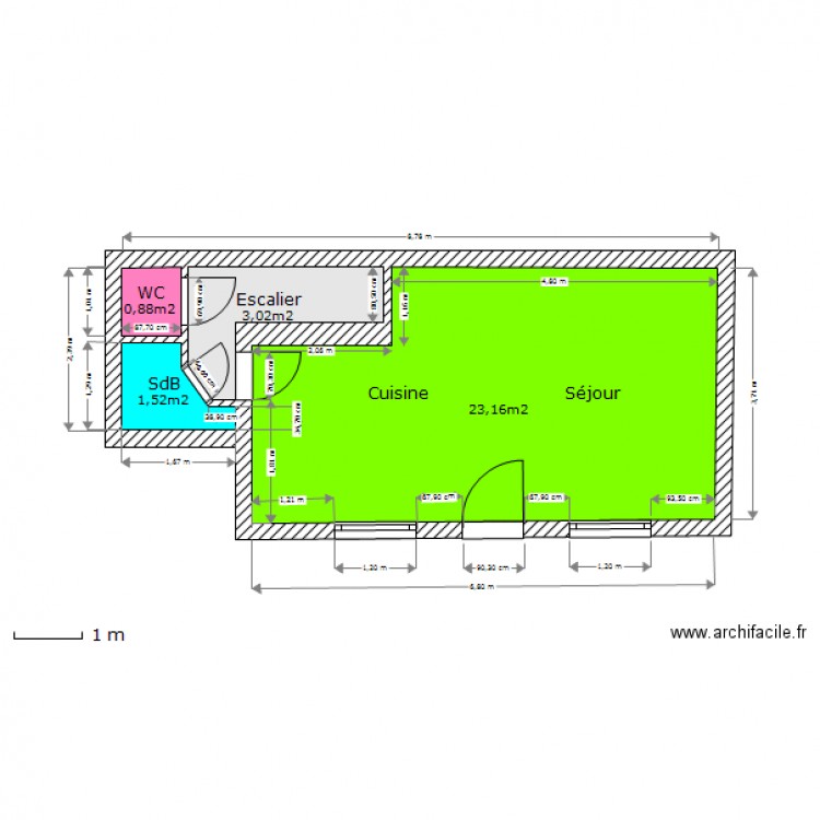 sous sol. Plan de 0 pièce et 0 m2