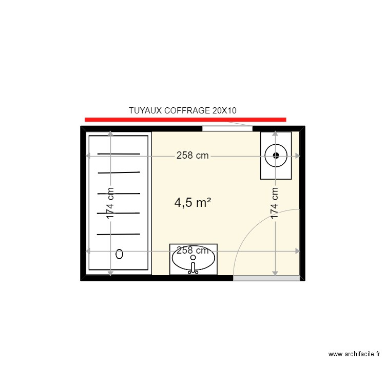 DELFORGE MICHEL . Plan de 1 pièce et 5 m2