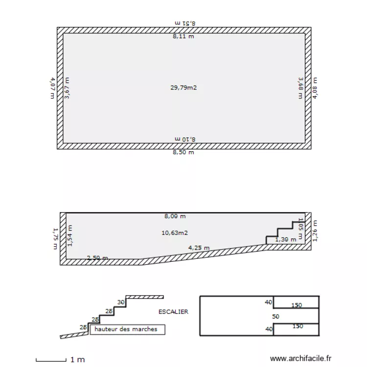 piscine 8x4. Plan de 