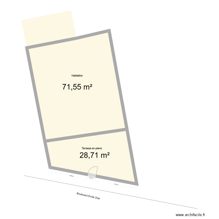 Plan de masse après rénovation. Plan de 0 pièce et 0 m2