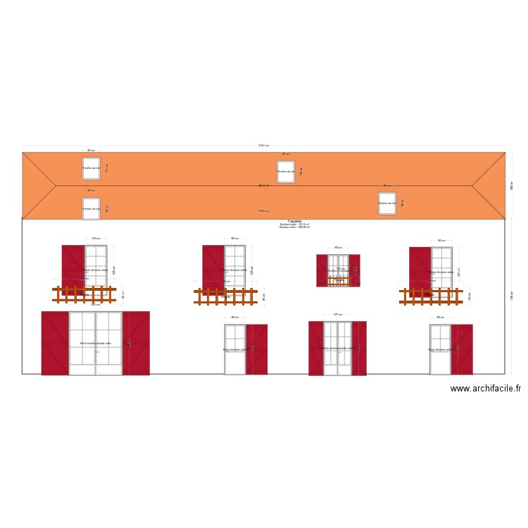 Façade Avt - EST-treillage. Plan de 0 pièce et 0 m2