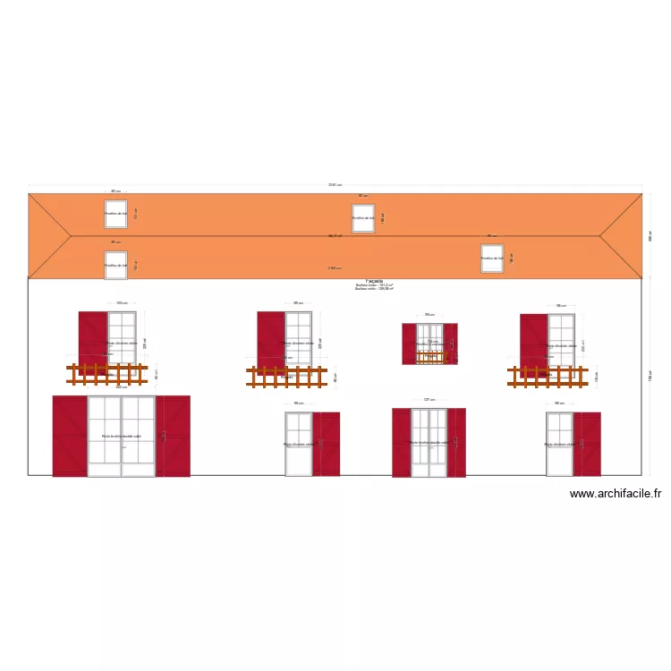 Fa&ccedil;ade Avt - EST-treillage. Plan de 