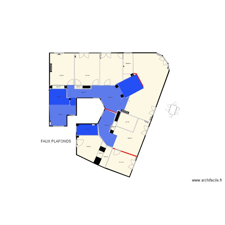 faux plaf CHARVET apres demol. Plan de 0 pièce et 0 m2