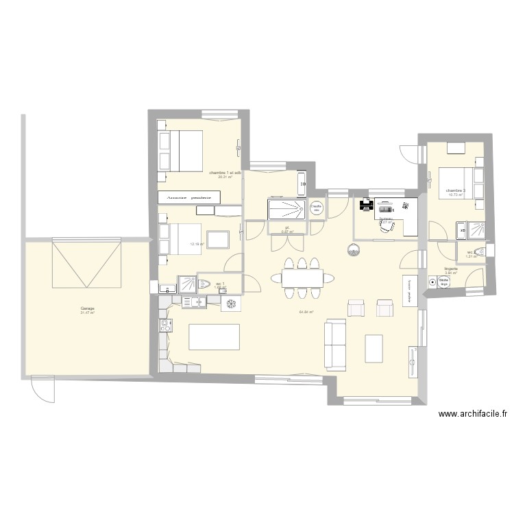 Maison Brétignolles 2 avec garage. Plan de 0 pièce et 0 m2