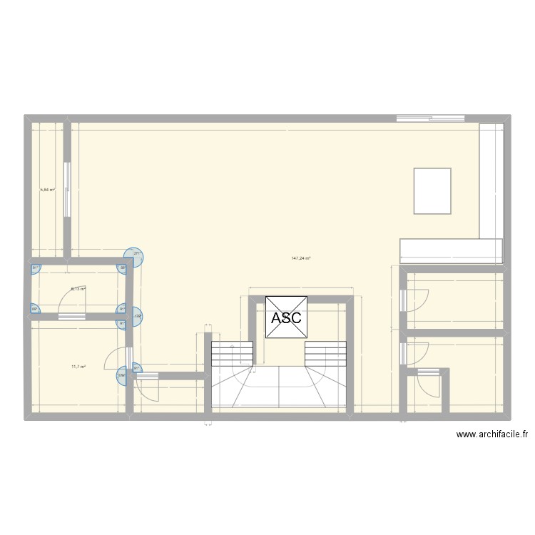 Plan sous-sol villa. Plan de 0 pièce et 0 m2