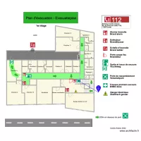 Plan &eacute;vacuation Ariane 1&egrave;