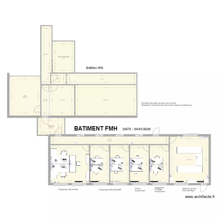 bureau fmh. Plan de bureau fmh. Plan de