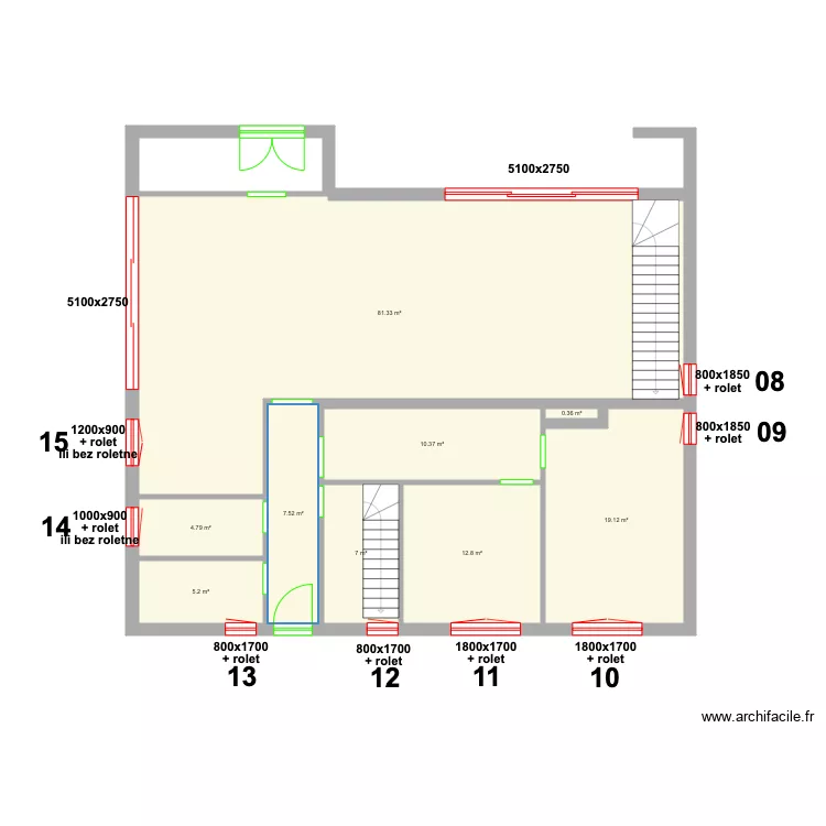 TRESNJA PRIZEMLJE montis. Plan de 