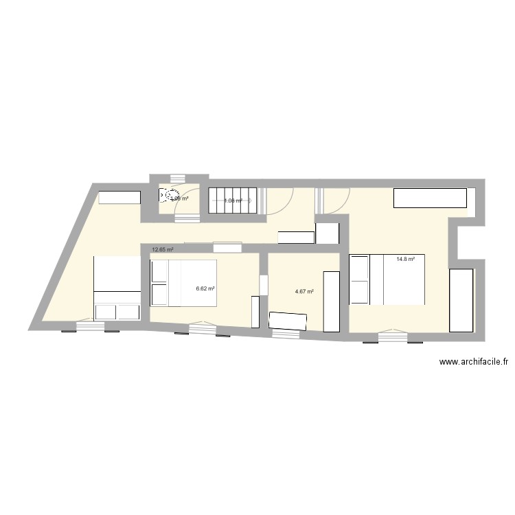 Etage non modifié 1. Plan de 0 pièce et 0 m2