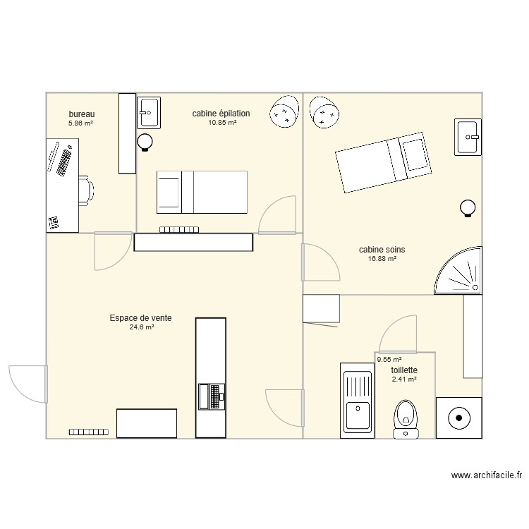 institut emeline esthétique . Plan de 0 pièce et 0 m2