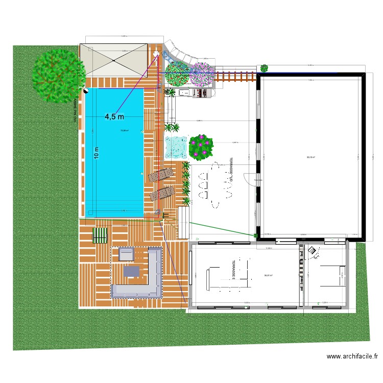 Plan de Situation 203. Plan de 10 pièces et 398 m2