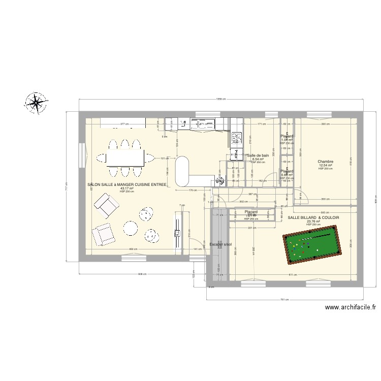 MAISON ESVRES PROJET CUISINE 1. Plan de 0 pièce et 0 m2