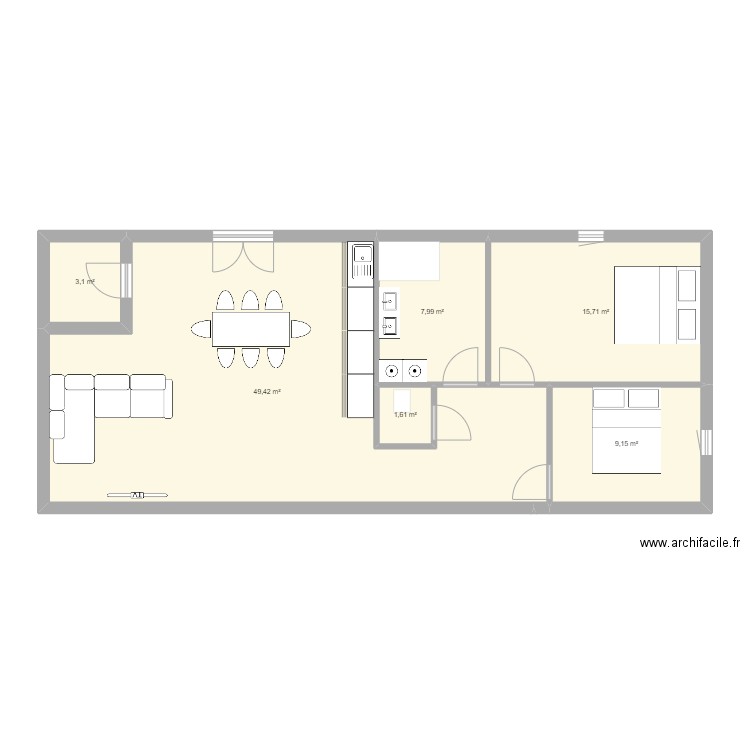 Appartement. Plan de 0 pièce et 0 m2