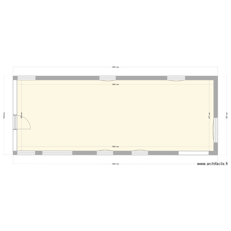 chalet 3. Plan de 1 pièce et 61 m2