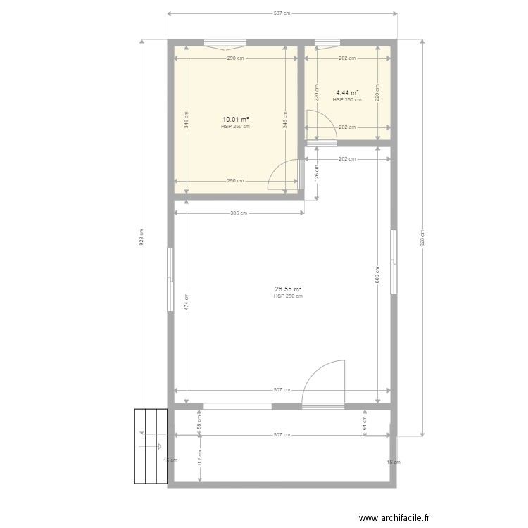 Maison location definitif 1. Plan de 3 pièces et 41 m2