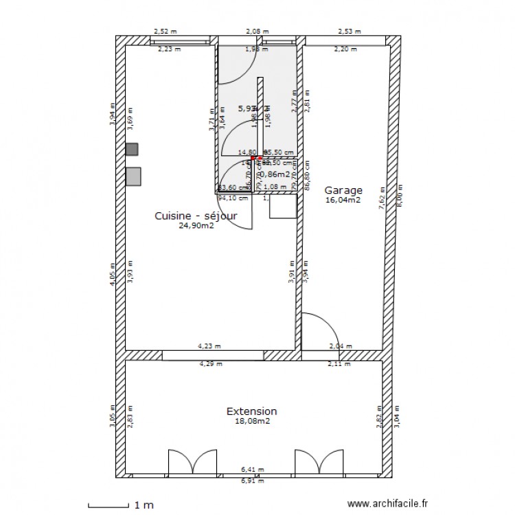 Futur_RC_Extension_cour. Plan de 0 pièce et 0 m2