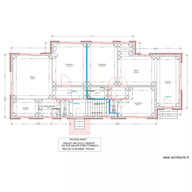 GUCLU ETAGE EXISTANT . Plan de 