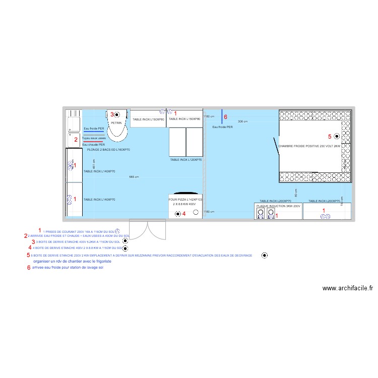 MANZO LABORATOIRE. Plan de 1 pièce et 53 m2