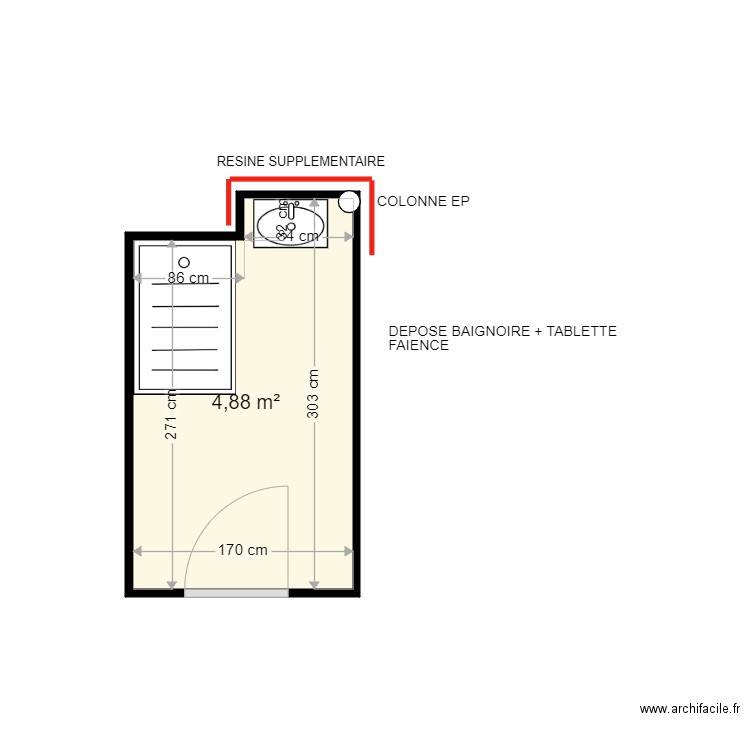 BARBIER GERARD . Plan de 1 pièce et 5 m2