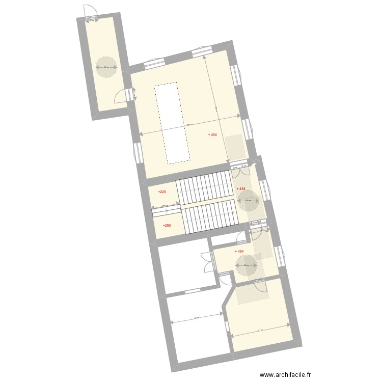 mairie dieulefit R+1. Plan de 8 pièces et 160 m2