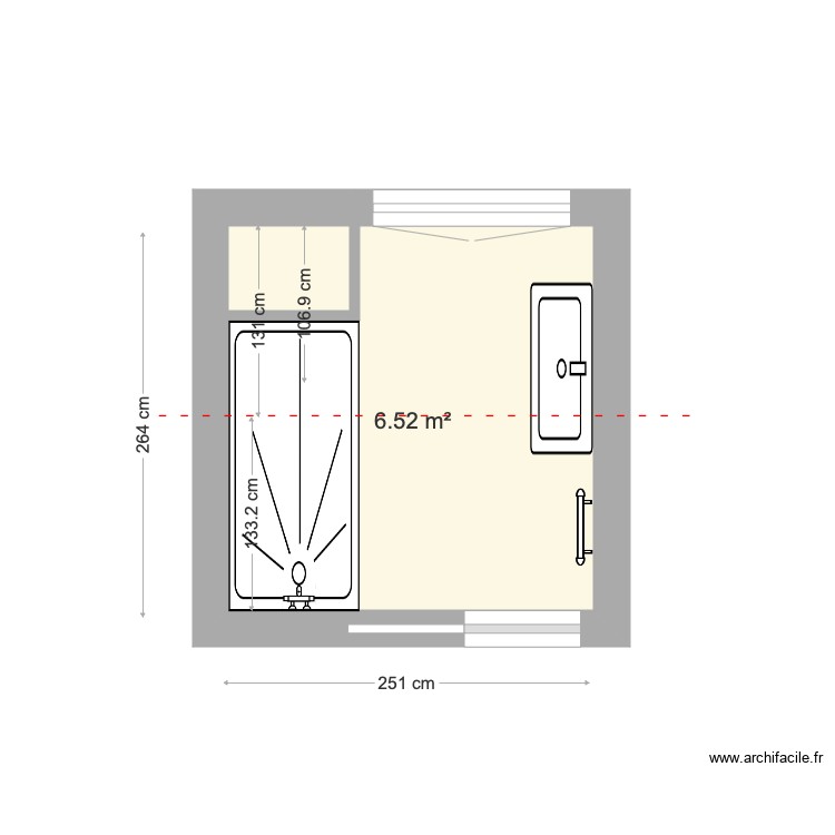 salle de bain . Plan de 0 pièce et 0 m2
