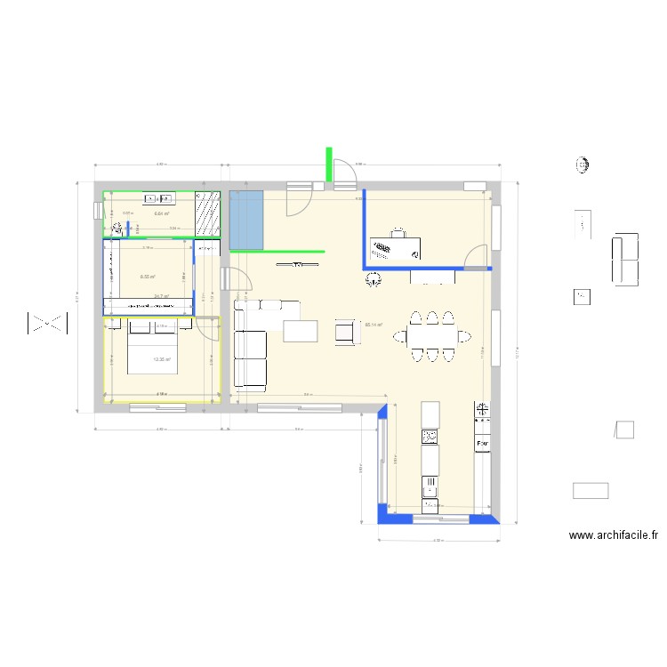 nouvel config suite parentale 30 avril 2022. Plan de 0 pièce et 0 m2