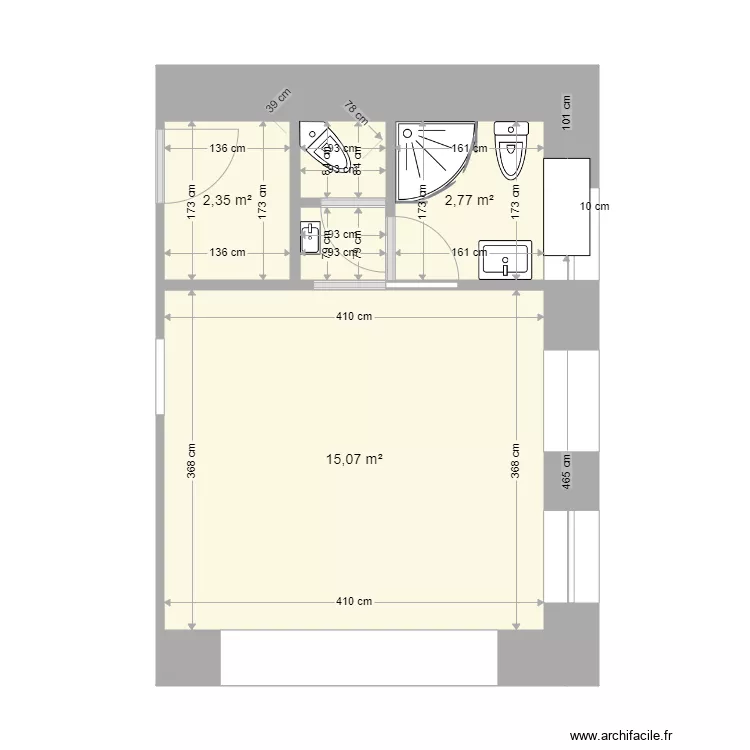 Cuisine K V1. Plan de 