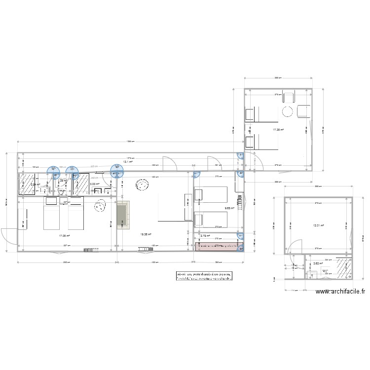 aménagement plateau etage1 v2. Plan de 0 pièce et 0 m2