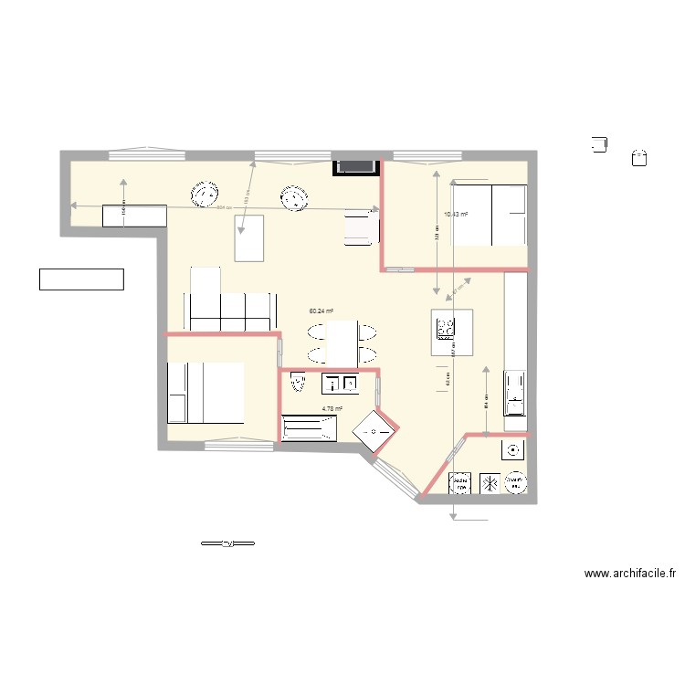 projet paris salon entre. Plan de 0 pièce et 0 m2