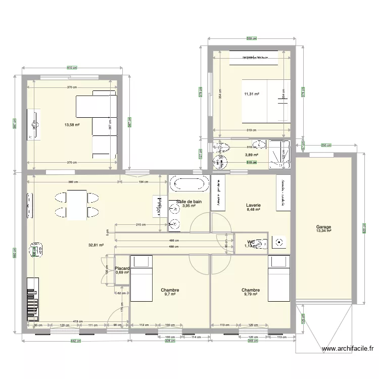 Maison garenne extension. Plan de Maison garenne extension. Plan de
