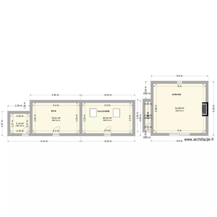 GARAGE. Plan de 