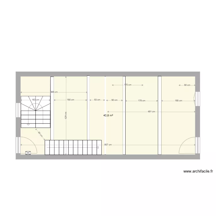 MuretBarry1EEscalierLM. Plan de 