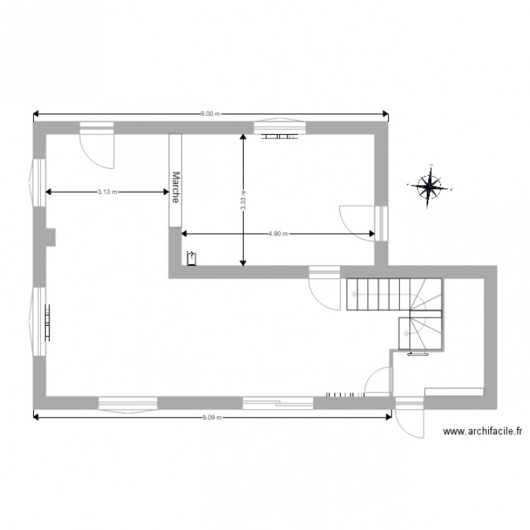 Cuisine plan de base. Plan de 0 pièce et 0 m2