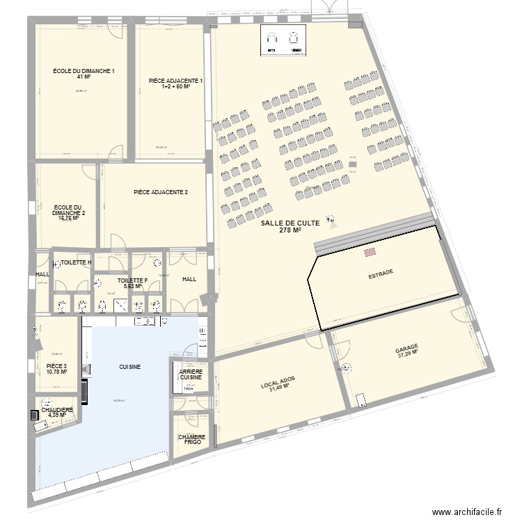 Eglise Bethel Manage 2023. Plan de 0 pièce et 0 m2